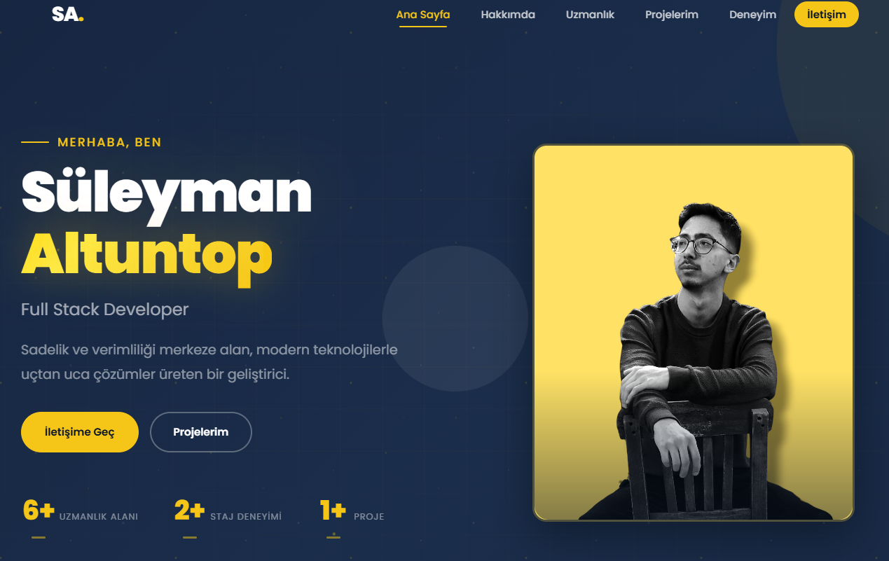 Süleyman Altuntop | Kişisel Portfolyo Sitesi