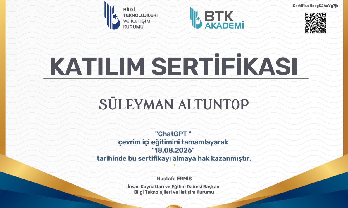 ChatGPT Sertifikası